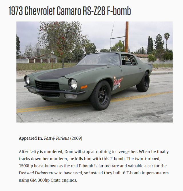 chevrolet cmaro z28 1973