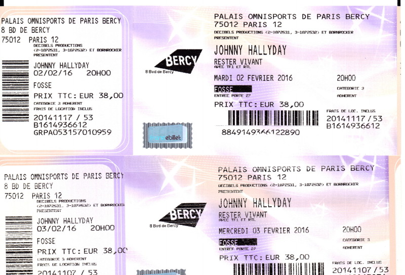 JOHNNY HALLYDAY ("Rester vivant" & "De l'amour") 27 & 29/11/2015 Bercy/AccorHotels Arena (Paris) : compte rendu 16020409163520773813948647
