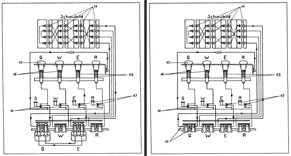 Enigma schema electrique - comparaison