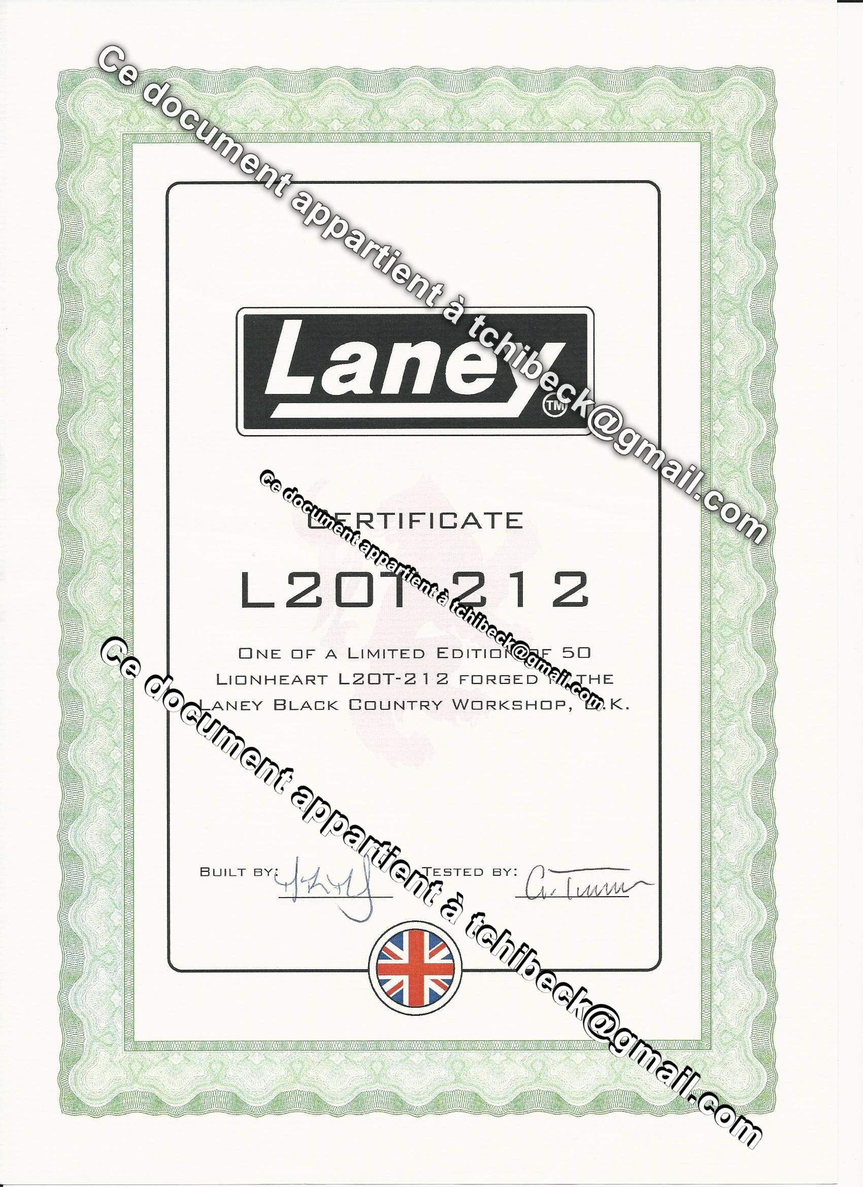 Certif Laney