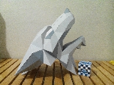 [Terminé] Game of thrones Stark Direwolf Sigil Papercraft Mini_16071401331911904714374040