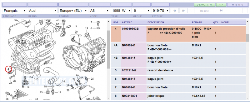capteur pression huile