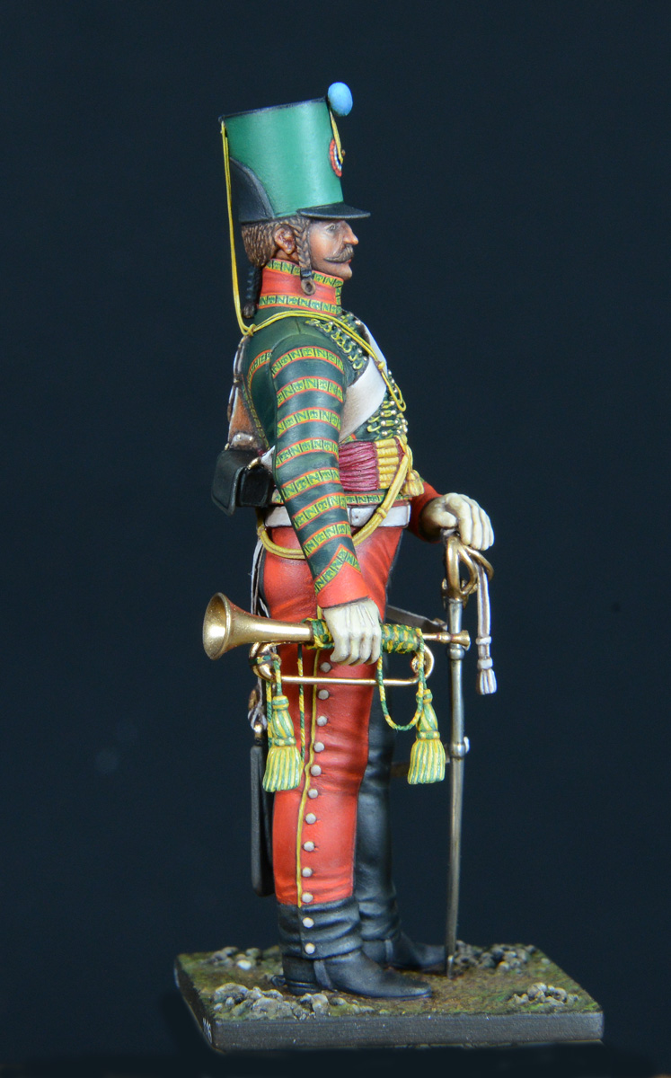 Figurine Starlux Premier Empire - Hussard Trompette Du 7ème Régiment 1804 - Réf. 8165 - Très Bon État