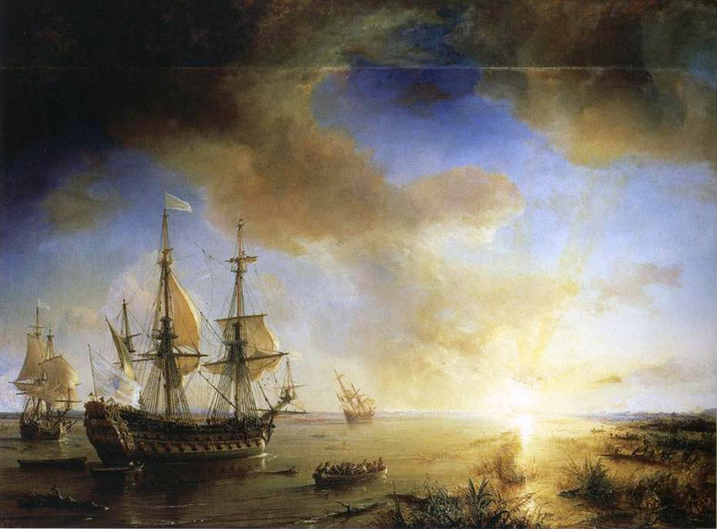 Tableau Expedition de La Salle en Lousiane par Theodore Gudin 1839 small