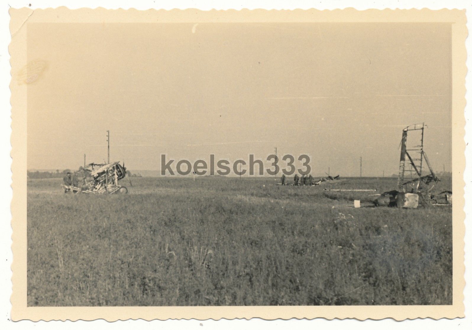 Aérodrome d'Abbeville carcasse de Gloster GLADIATOR